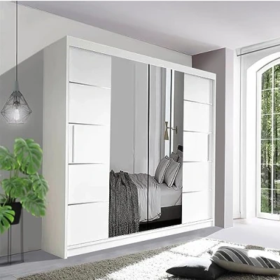Image of 2 Door Sliding Wardrobe in 3 Sizes and 4 color (203cm, White)