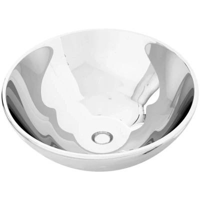 Image of vidaXL Wash Basin 32.5x14 cm Ceramic Silver