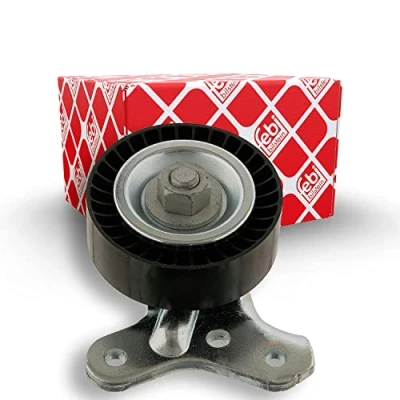 Image of 07K145172B, 7K145172B Idler Pulley FEBI BILSTEIN 30585 with holder AUDI: A3 Sportback, TT Coupe, Roadster, VOLKSWAGEN: GOLF 6