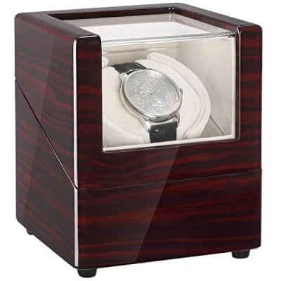 Image of CHIYODA Watch Winder for Single Automatic Watches Piano Baking Finish with Mabuchi Motors 12 Rotation Modes