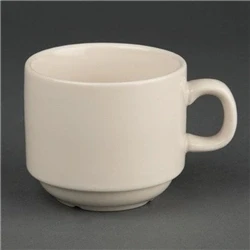 Image of Olympia Ivory Stacking Tea Cups 206ml 7.5oz (12 Pack)