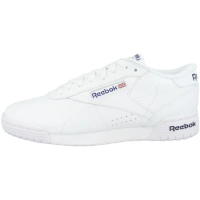 Image of Reebok Men&#039;s Exofit Clean Logo Int Shoes low non football , White Intense Royal Blue 0, 9.5 UK