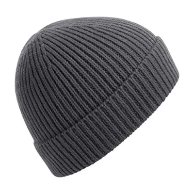 Image of Beechfield Engineered Knit Ribbed Beanie Graphite Grey