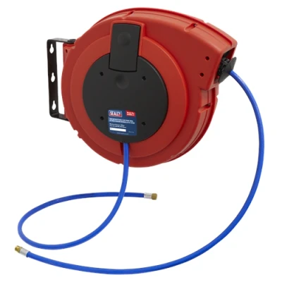 Image of Sealey Retractable Air Hose Reel HD Mechanism 10m Ø10mm ID PU