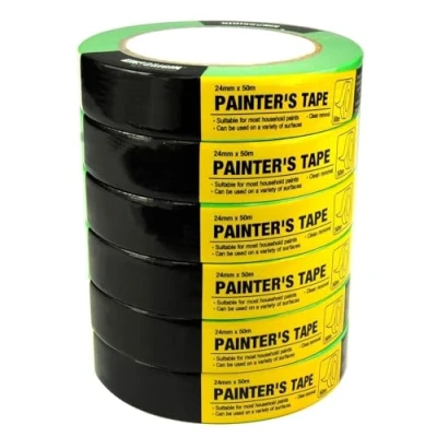 Image of KINGORIGIN 6 Rolls Multi Use Frog Tape, 24mm X 50m Masking Tape for Painting, Residue Free Painters Painting Artists &amp; Decorating