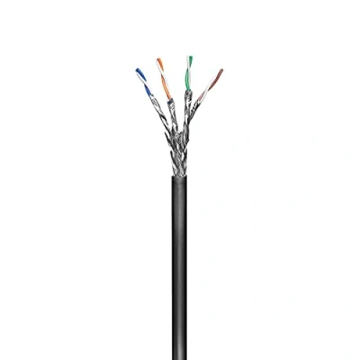 Image of Goobay 57195 CAT 6 Outdoor Network Cable, S/FTP (PiMF), Black, 100m Cable Length