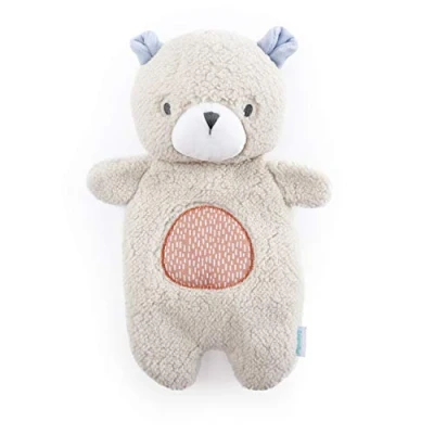 Image of Ingenuity Premium Soft Plush Soothing Bean Bag Lovey Nate The Teddy Bear, Ages Newborn and up
