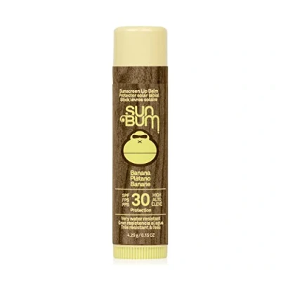 Image of Sun Bum SPF 30 Banana Sunscreen Lip Balm, Vegan and Cruelty Free Broad Spectrum UVA/UVB Care, Made with Aloe Vitamin E for Moisturised Lips, 4.25g