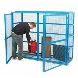 Image of Security Cage; 1630 x 2070 700; Double Door; 500kg; Blue