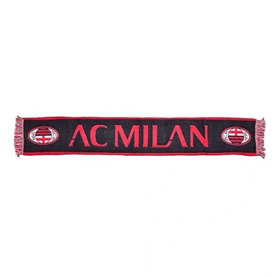 Image of AC Milan Official Jacquard Scarf, Black/red, One Size