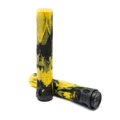 Image of CORE Pro Handlebar Grips, Super Soft 170mm Longneck Universal Cycling Grip fits all Stunt Scooters BMX &amp; Mountain Bikes, Premium comfort Bicycle Wasp (Yellow/Black)