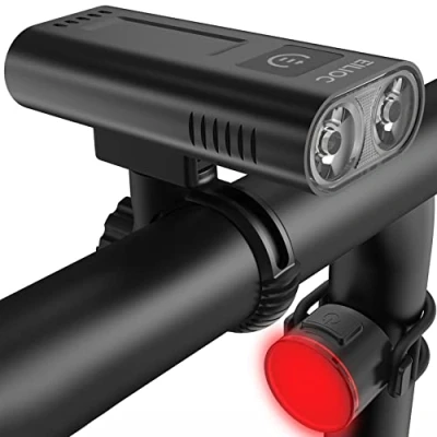 Image of EILIOC 6400mAh Bike lights Front and Back,USB C Rechargeable Bicycle light Super Bright 2400 Lumen Cycle Waterproof Led Headlight Taillight Set for Road/MTB