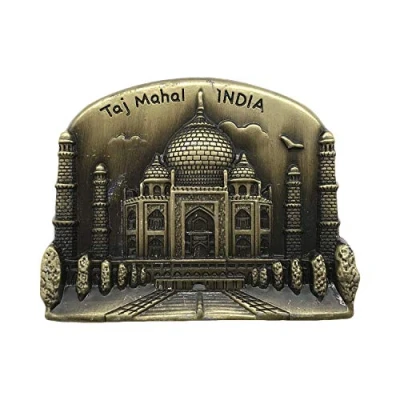 Image of 3D Taj Mahal India Metal Refrigerator Magnet Travel Souvenirs Fridge Home and Kitchen Decoration Magnetic Sticker Collection
