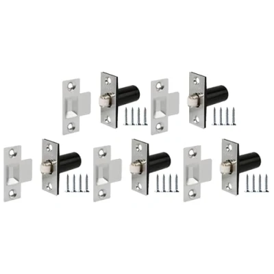 Image of HANDLEZONE® 5 Pack Adjustable Roller Catch, Spring Loaded Ball Latch, for Internal Doors Nickel Plated