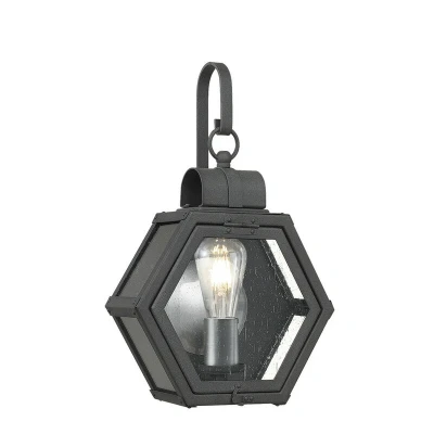 Image of Quoizel Heath Outdoor Wall Lantern Mottled Black, IP44