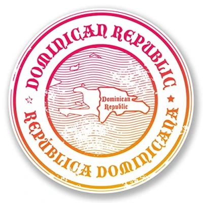 Image of 2 x 10cm Dominican Republic Vinyl Sticker Decal Luggage Travel Laptop Tag #6497 (10cm 10cm)