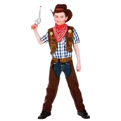 Image of Boys Wild West Cowboy Fancy Dress Costume Medium (5 7 Years)