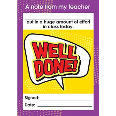 Image of SuperStickers Huge Effort Well Done Praise Note Pad, DNP14134