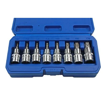 Image of US PRO Tools 8 Piece 1/2&quot; Drive Torx/Star Bit Socket Set T27 T70 3403