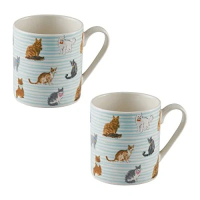 Image of Price &amp; Kensington Cat Decorated Mug 340ml