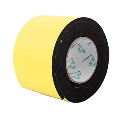 Image of sourcingmap 100mm x 6mm Single Sided Self Adhesive Shockproof Sponge Foam Tape 2M Length for Door Window