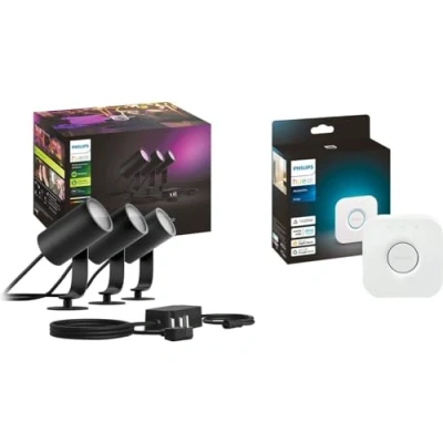 Image of Philips Hue Lily White and Colour Smart LED Outdoor Spikes