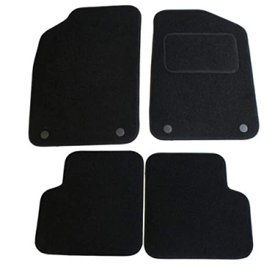 Image of JVL 3027 Fully Tailored Carpet Car Mat, Set of 4, Black