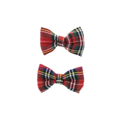 Image of Zac&#039;s Alter Ego Small Tartan Bows on Crocodile Clip