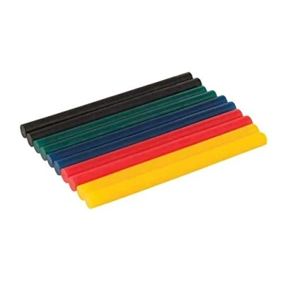 Image of Silverline Tools 476310 Mini Glue Sticks 10pk 7.2 x 100mm, Multi Colour