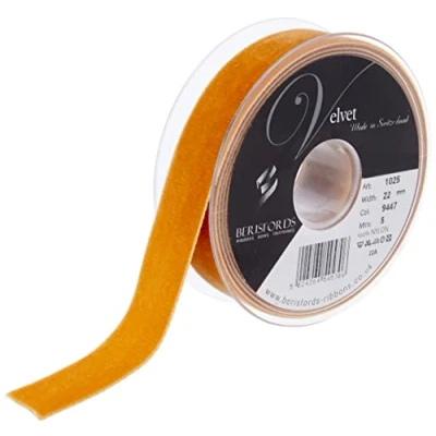 Image of Berisfords Velvet Ribbon, Copper, 5m, 22mm width