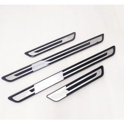 Image of 4pcs Car Door Sill Scuff Plate for Nissan Qashqai j12 X Trail T33 e POWER 2022 2023 2024, Welcome Pedal Guard Kick Plates Threshold Cover Stainless Steel Protector Auto Accessories