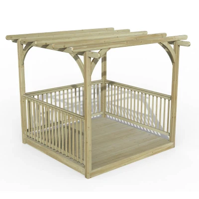 Image of 8&#039; x Forest Pergola Deck Kit No. 3 (2.4m 2.4m)