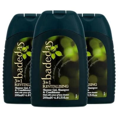 Image of Badedas 3 in 1 Revitalizing Shower Gel Shampoo and Conditioner having a rich formulation with extract of horse chestnut the distinctive Fragrance, 200 ml Pack