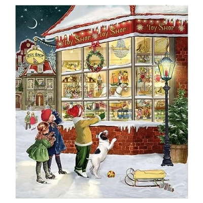 Image of Christmas Advent Calendar The Toy Shop At Large Traditional Picture Paper