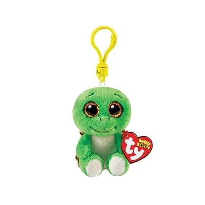 Image of Ty Toys Beanie Boos Clips Tortoise Turbo Green and Brown with Golden Eyes Glitter The Plush Big Sparkling 12 Cm 35250, Multicoloured, T35250