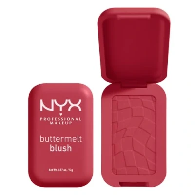 Image of NYX Professional Makeup Buttermelt Powder Blush, Up To 12H Wear, Seamless Blending, Fade And Transfer Resistant, With Shea Mango Butter, Vegan Formula, Shade: Back Butta