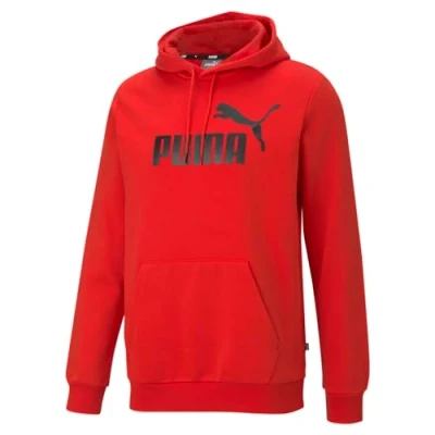 Image of Puma Men&#039;s Essentials Big Logo Fleece Hoodie, Red, Large