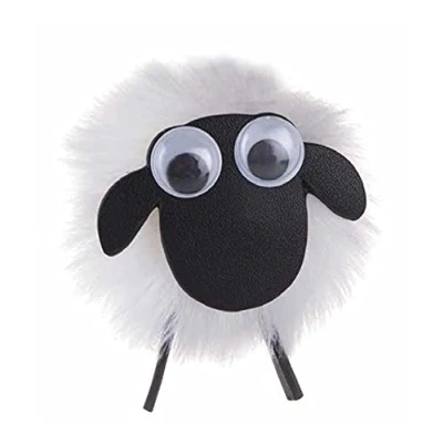 Image of Scotland Scottish Nessie Sheep Highland Cow Pom Fridge Magnet (Sheep Pom)