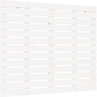 Image of vidaXL Wall Headboard White 126x3x91.5 cm Solid Wood Pine