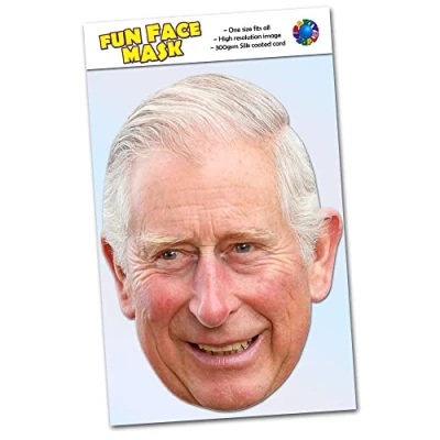 Image of Party People 1 x King Charles III Celebrity Face Mask Ready To Wear C