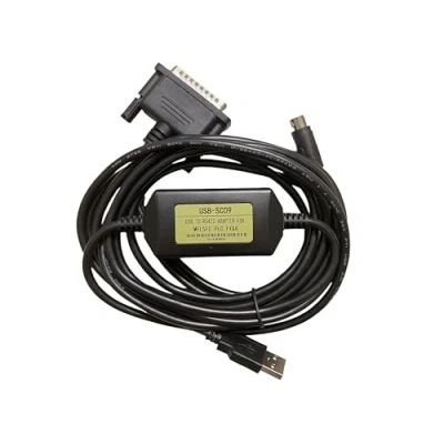 Image of Washinglee USB Programming Cable for Mitsubishi PLC FX and A Series, Compatible with F2/A00/A1S FX2N/1N/1S, SC09 Replacement, 6 FT