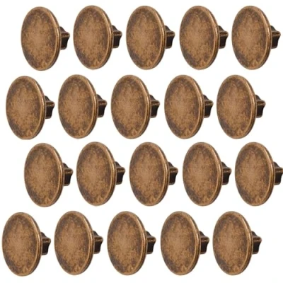 Image of Decoranddecor Vesta 40mm Round Kitchen Cabinet Furniture Knob Zinc Alloy (20 Pack, Antique Copper)