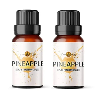 Image of Aroma Energy Pineapple Fragrance Oil 20ml (2 x 10ml) Highly Scented for Making Candle, Soap, Wax Melt, Diffuser etc