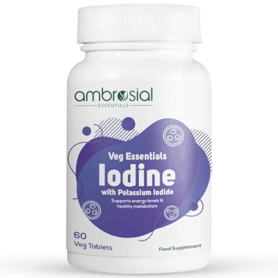 Image of Ambrosial Iodine Supplement 5000mcg with 7500 mcg Potassium Iodide High Strength Tablets Natural Source of from Supplements &amp; (Pack 1 60 Tablets)