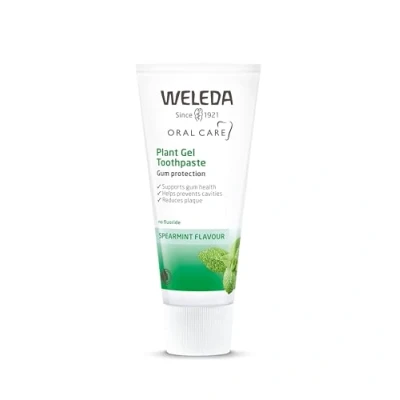 Image of Weleda Plant Gel Toothpaste, Fluoride Free, Sensitive Teeth, Antibacterial, SLS Certified Natural, Organic, Vegan, Mint Flavour, 75ml