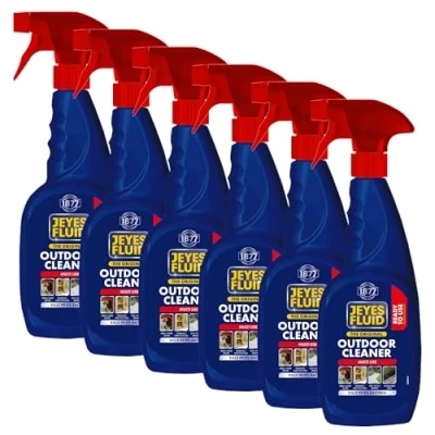 Image of Jeyes Fluid Outdoor Cleaner Spray (750ml, Pack of 6) Ready to Use Disinfectant Kills 99.9% Bacteria Patio for Paths, Pet Housing, Greenhouses Tackles Dirt &amp; Stains