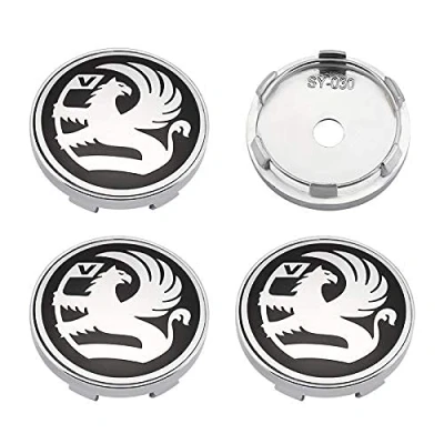 Image of 4 Pcs 56mm Auto Alloy Rim Hub Centre Caps for Opel Vauxhall Astra k Insignia Vectra Crossland Corsa 3D Dust Adjustment Aluminum Badge Sticker Logo Car Styling Decoration,Black