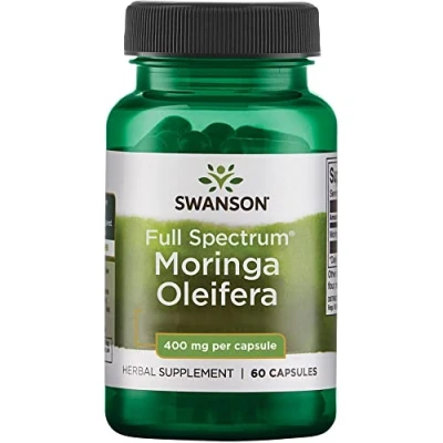 Image of Swanson, Full Spectrum Moringa Oleifera, 500mg, 60 Capsules, Soy Free, Gluten Non GMO