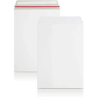 Image of C4 All Board Rigid White Envelopes Peel &amp; Seal Stay Flat 324x229mm Biodegradble A4 Single (5)