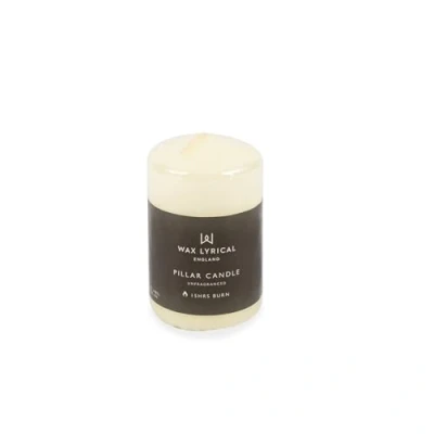 Image of Wax Lyrical Unscented Pillar Canlde 5X8CM Ivory